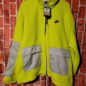 Nike Sportswear Sport Essentials+ Fleece Full-Zip Jacket XL DD5021-345 Volt